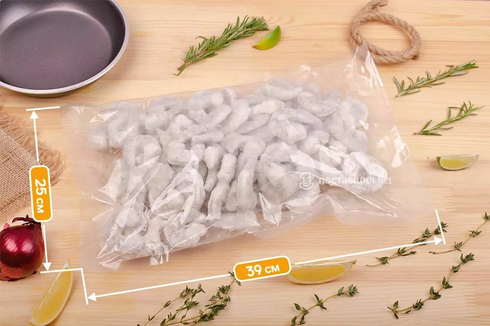 упаковка 1 кг креветок