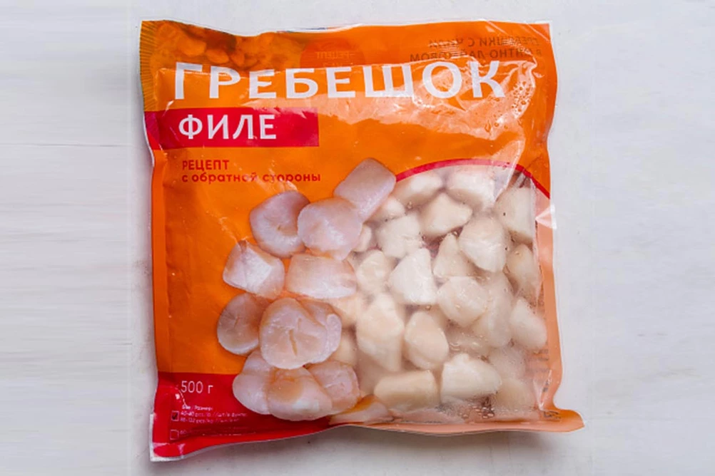 филе гребешка в упаковке