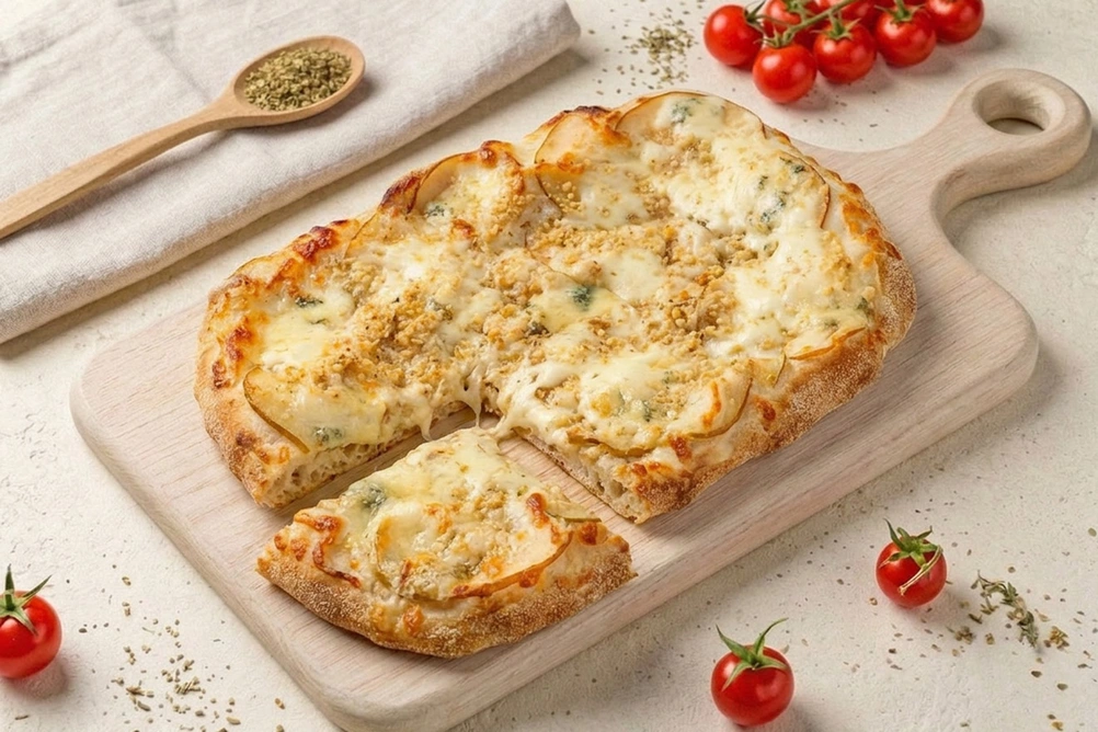 пицца римская груша с сыром с голубой плесенью