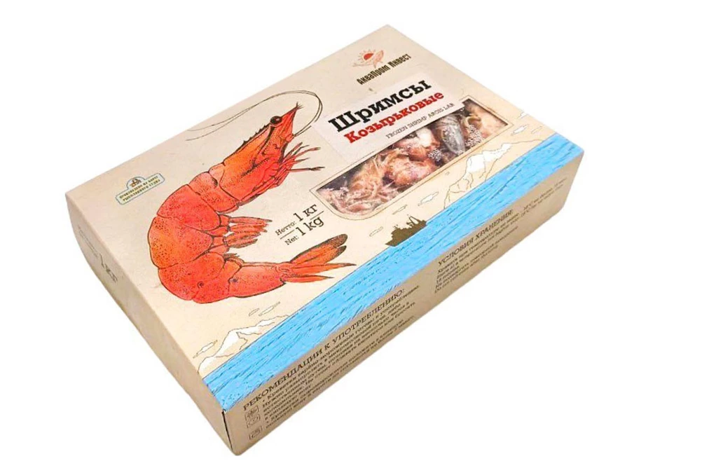коробка шримс креветки