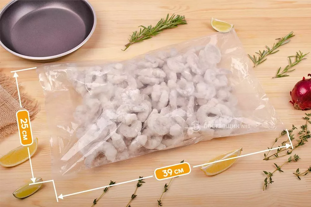 упаковка креветок очищенных