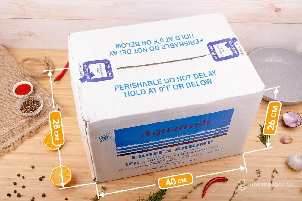 коробка креветок