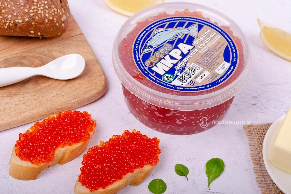 бутерброд икра форели