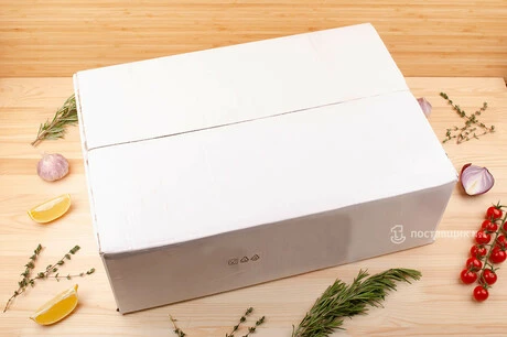 очищенные тигровые креветки коробка