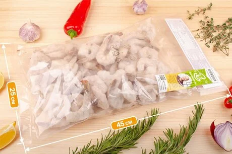 очищенные креветки упаковка