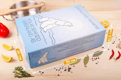 коробка больших креветок