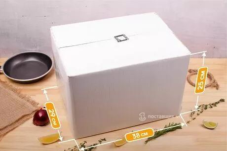 коробка очищенных креветок