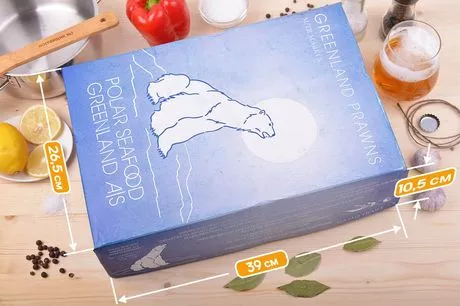 коробка креветок северных