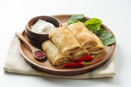 блинчики с ветчиной и сыром